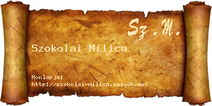 Szokolai Milica névjegykártya